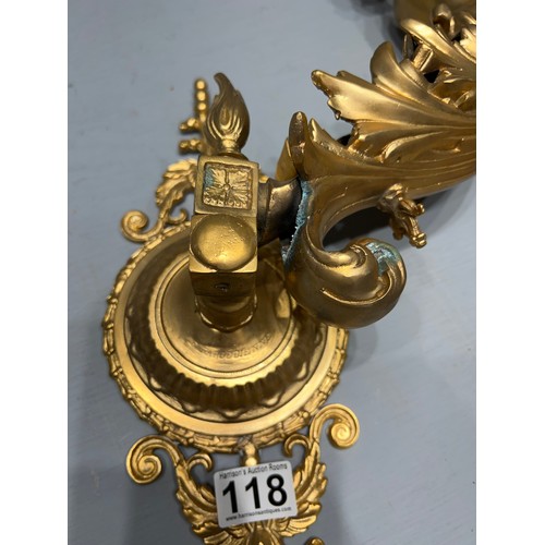 118 - Stunning pair of wall mounted candelabras