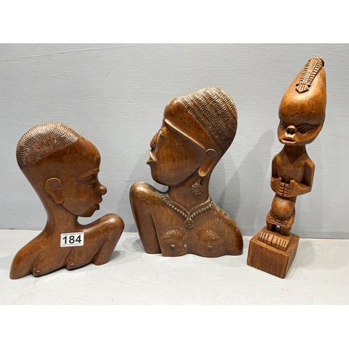 184 - 3 Tribal figures