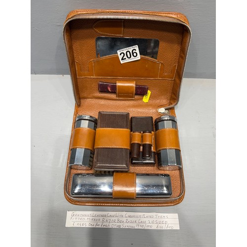 206 - Gentleman's traveling case fully fitted