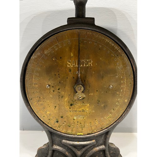 210a - Large set of salter scales with brass face