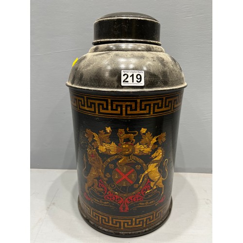 219 - Vintage toleware tea tin