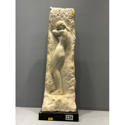 238 - Signed marble sculpture on base