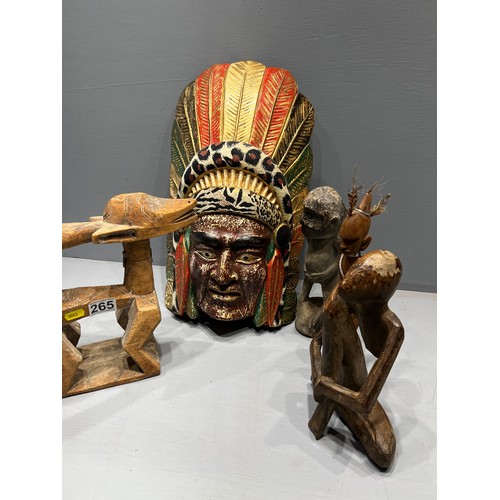 265 - Quantity tribal figures mask etc