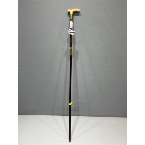 300 - Victorian walking stick bone top