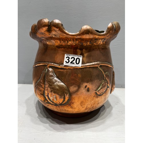 320 - Art nouveau copper planter