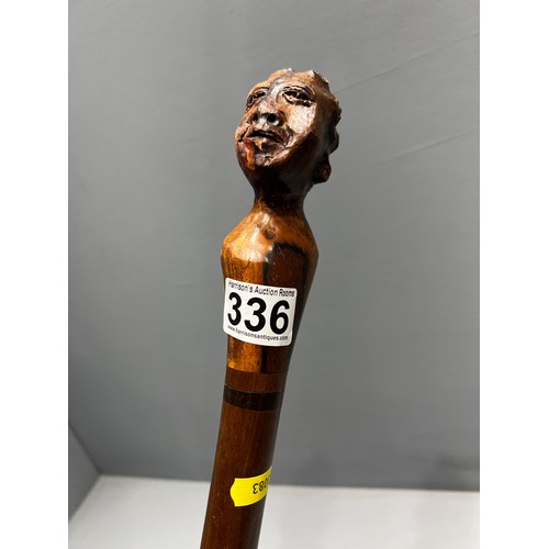 336 - Tribal top walking stick