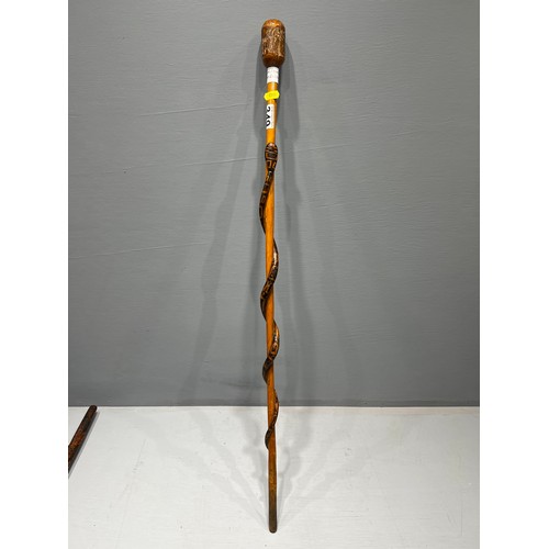 349 - American folk art walking stick