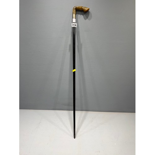 364 - Silver top hoof walking stick