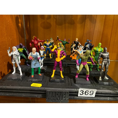 369 - Collection marvel figures on stands