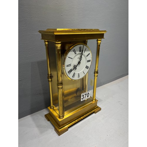 370 - Good quality brass carriage clock