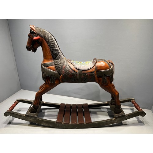 374 - Vintage wooden child's rocking horse