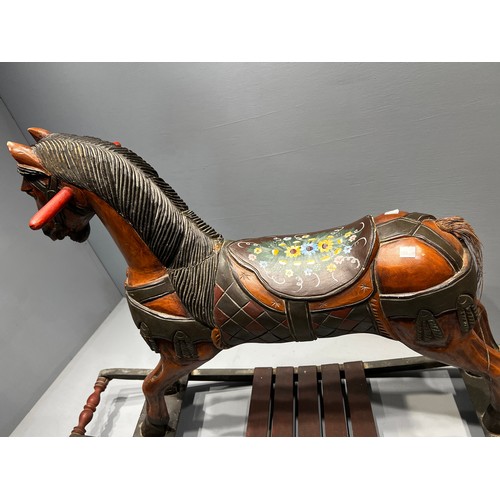 374 - Vintage wooden child's rocking horse