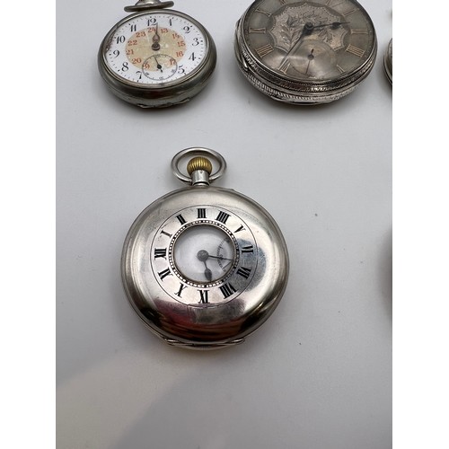 387 - 5 Pocket watches silver