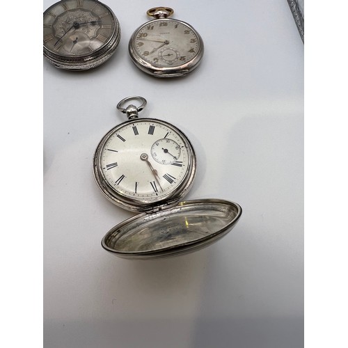 387 - 5 Pocket watches silver