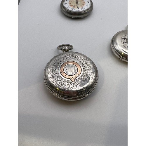 387 - 5 Pocket watches silver