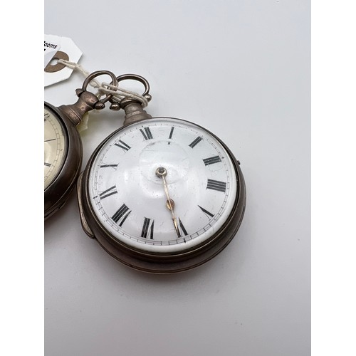 391 - 2 Silver fusee pocket watches