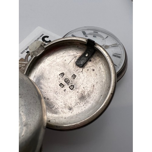 391 - 2 Silver fusee pocket watches