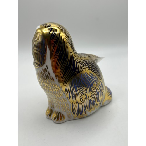 411 - Royal crown derby dog gold stopper no damage