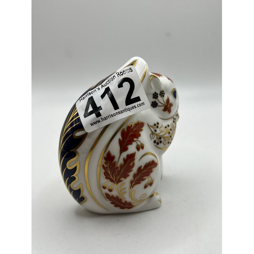 412 - Royal crown derby squirrel gold stoppers no damage