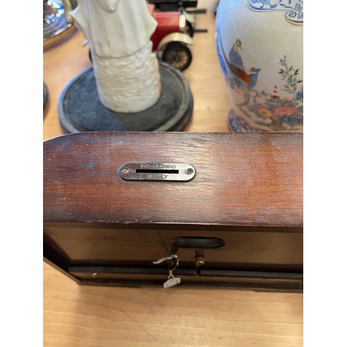 87 - Edwardian inlaid mantle clock + deco clock one being a money box