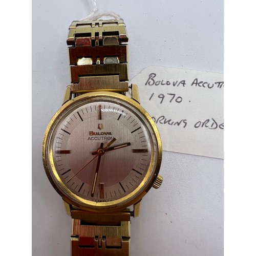 444 - Bulova accutron 1970 gents watch + rotary gents watch