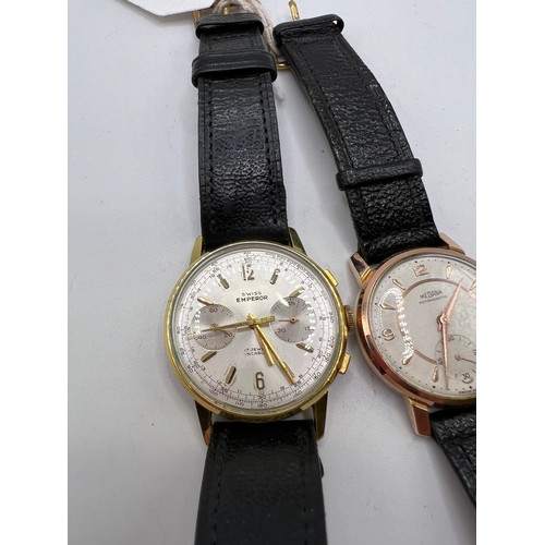 449 - Emperon chrono 1960's gents watch 17 jewels working + medana gents watch