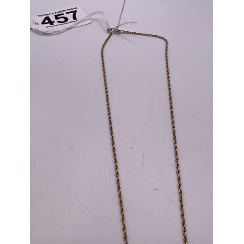 457 - 9ct Gold chain 16