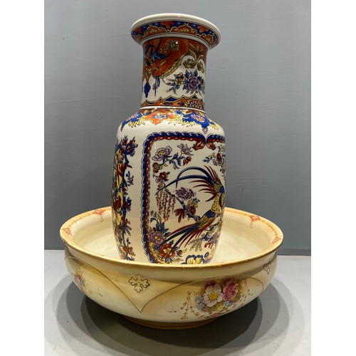 536 - Victorian Bowl + Large vase