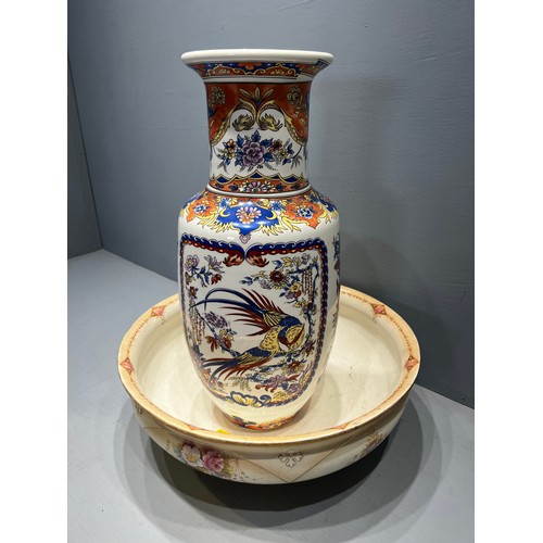 536 - Victorian Bowl + Large vase