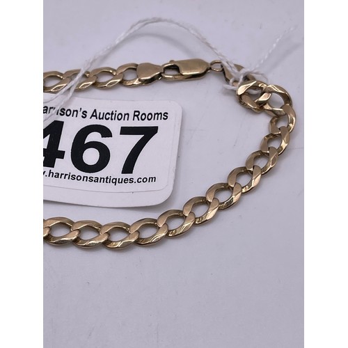 467 - 9ct Gold bracelet 14.1g