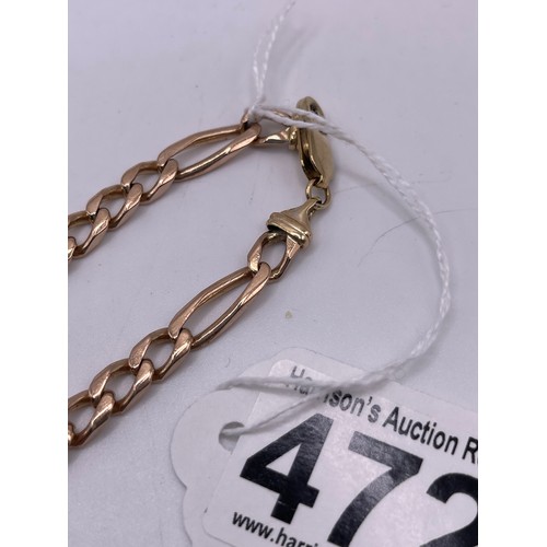 472 - 9ct Gold bracelet 19.7g