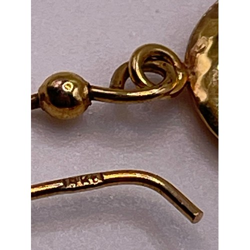 465a - Pair 9ct gold earrings 2.5g