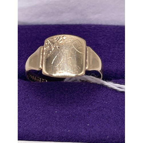 465g - 9ct Gold cygnet ring 2.6g size V