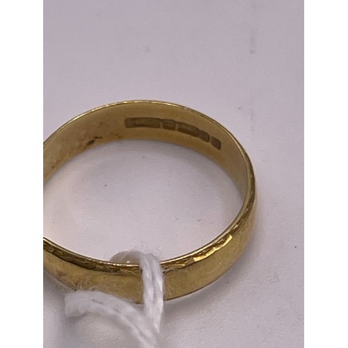 465l - 3x 18ct Gold wedding rings sizes J&L 7.1g total