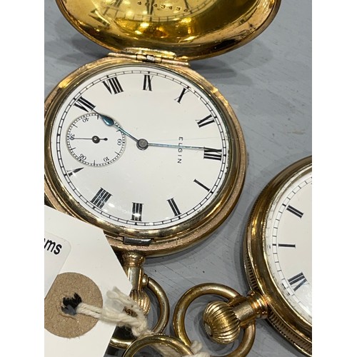 478 - 4 Gold plated pocket watches