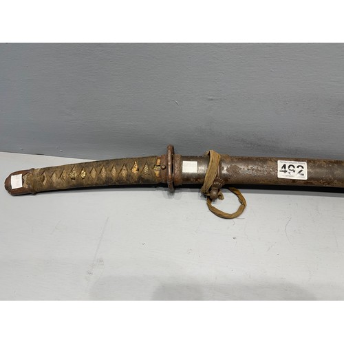 492 - Early Japanese samurai sword & scabbard