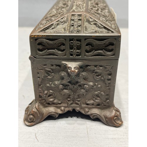 497 - Cast Bronze casket very heavy Circa 1880 /1900