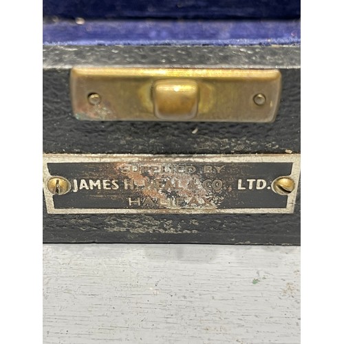 502 - Boxed Brass Instruments Supplied by James H. Heal & co ltd Halifax