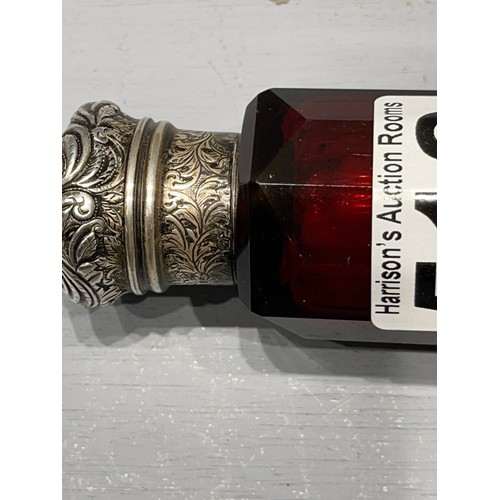 513 - Victorian Silver Double sided perfume Bottle