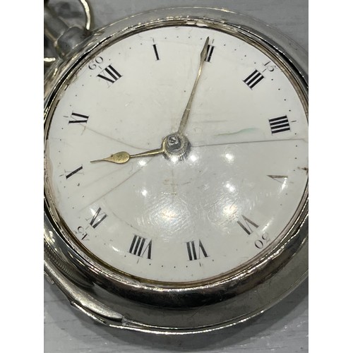 514 - 2 Silver Fusee pocket watches