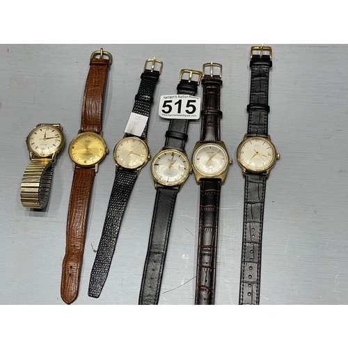 515 - 6 Gents watches