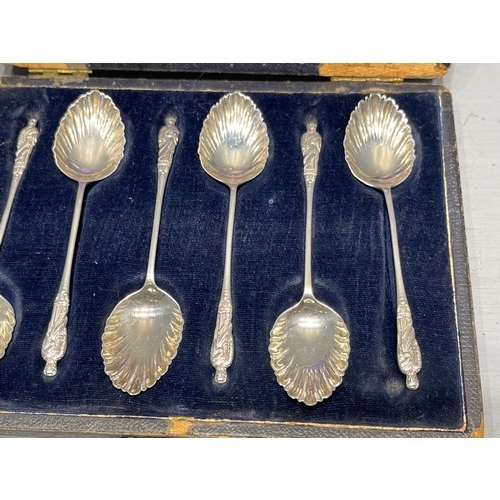 516 - 6 Silver Apostle Spoons Boxed Weight 38g