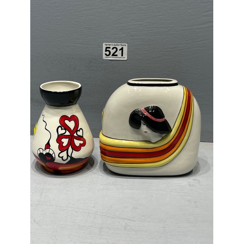 521 - 2 Lorna Bailey Vases