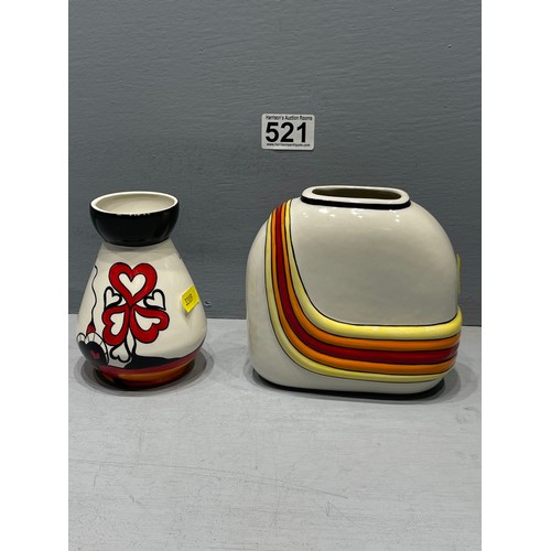 521 - 2 Lorna Bailey Vases