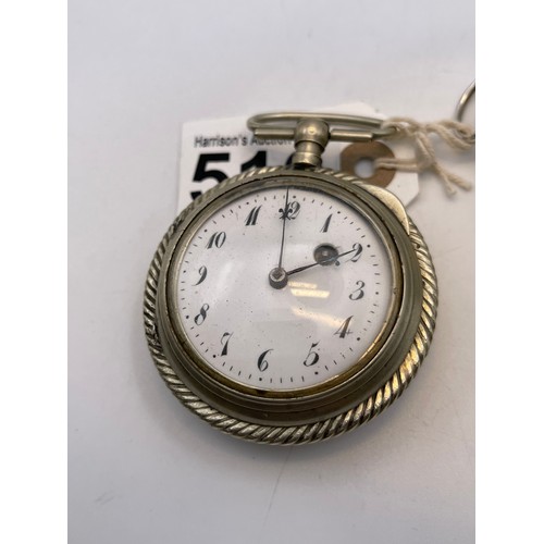 510 - 2 Silver Fusee Pocket Watches