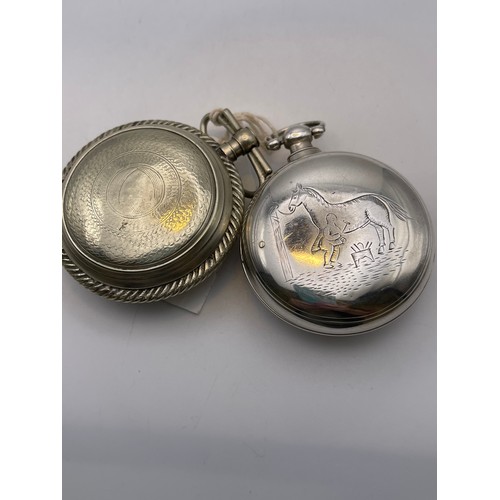 510 - 2 Silver Fusee Pocket Watches