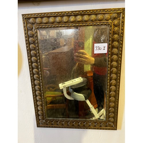 330i - 1920's brass framed ble mirror