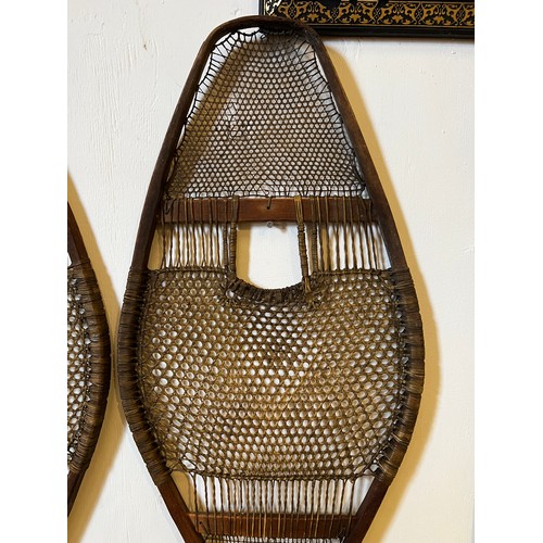 330u - Pair of early 20th century snow shoes (remarkable condition)