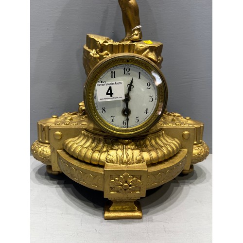 4 - Victorian French centre clock impressive piece (with battery movement)