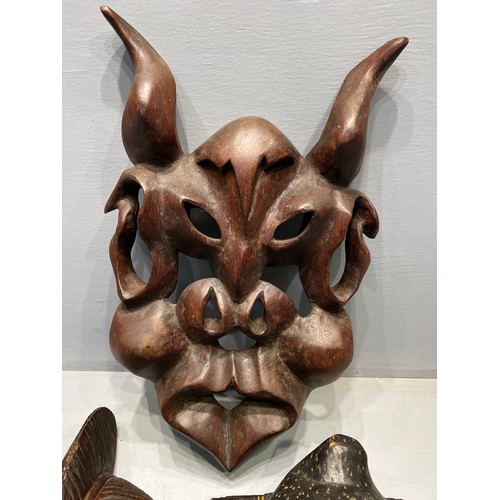 43 - 3 Early 20th century tribal masks